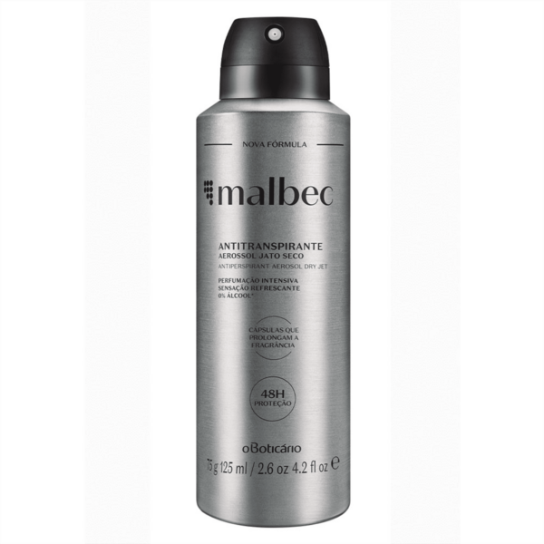 Malbec Magnetic Antitranspoirante Aerossol 75g- OBoticario