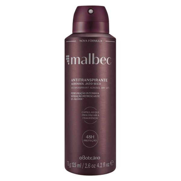 Malbec Antitranspirante Aerossol 75g- OBoticario