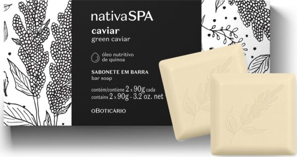 Nativa Spa Caviar Sabonete em Barra 2 und de 90g-OBoticário