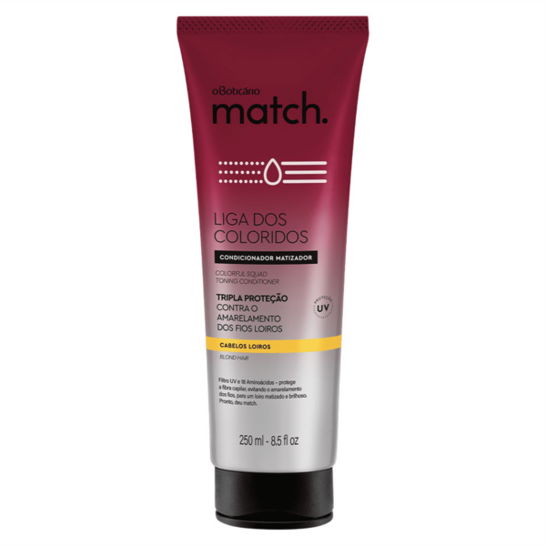 Match Liga dos Loiros Condicionador Matizador 250ml - OBoticario