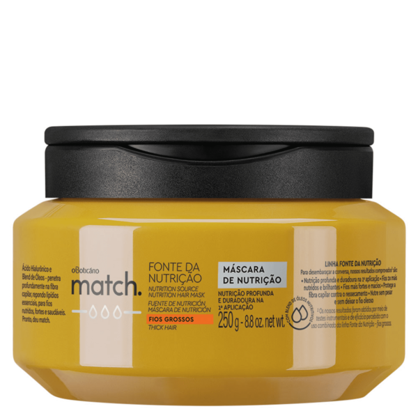 Match Fonte de Nutrição Mascar Fios Grossos 250g- OBoticario
