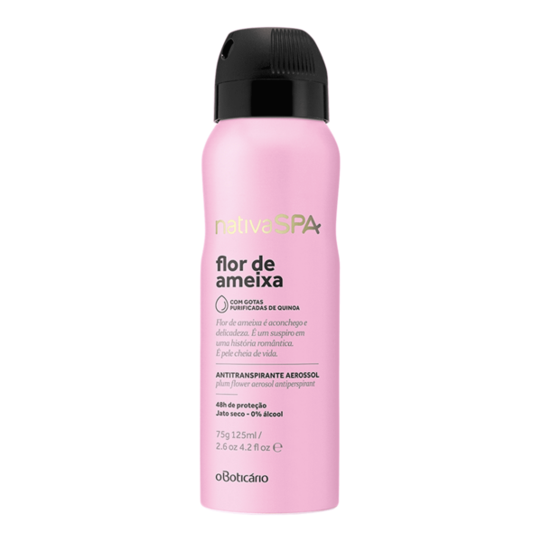 Nativa Spa Flor de Ameixa Antitranspirante Aerossol 75g- OBoticario