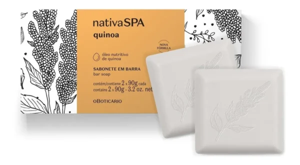 Nativa Spa Quinoa Sabonete em Barra 2 und de 90g -OBoticário