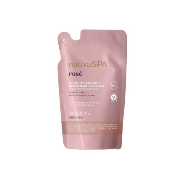Nativa Spa Rosé Hidratante Corporal Refil 400ml-OBoticário