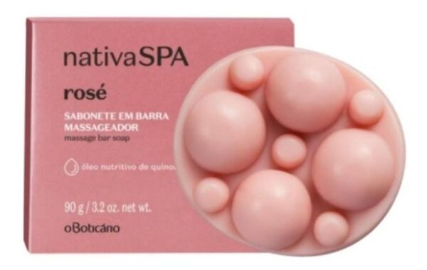 NativaSpa Rose Sabonete em Barra Massageador 90g -OBoticário