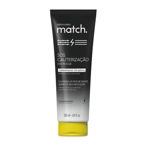 Match SOS Cauterização Condicionador Pós-Química 250ml - OBoticario