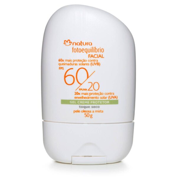 Fotoequilibrio Gel Creme Protetor Facial FPS60/FPUVA20 Toque Seco 50ml- Natura