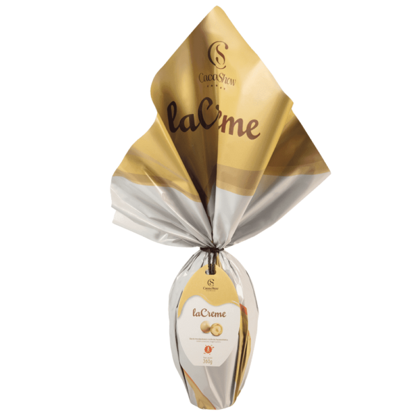 Ovo LaCreme Branco com Trufas de Chocolate Branco 360g- Cacau Show