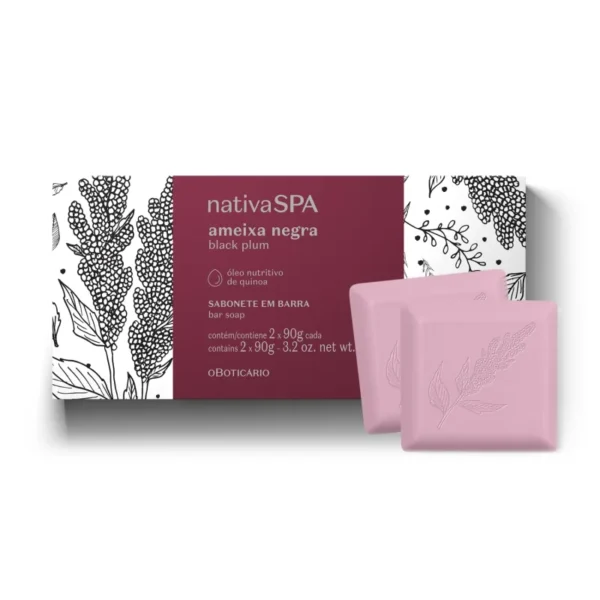 Nativa Spa Sabonete em Barra Ameixa Negra 2 und de 90g- OBoticário