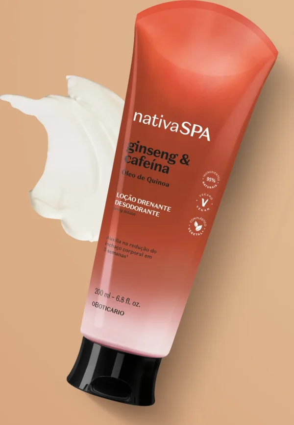 Nativa Spa Ginseng e Cafeína Hidratante Corporal Drenante 200ml-OBoticário