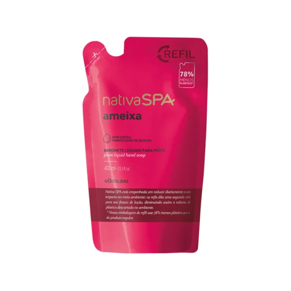 Nativa Spa Ameixa Sabonete Líquido para Mãos Refil 400ml - OBoticario