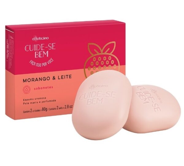 Cuide-se Bem Morango e Leite Sabonete 2unid. 80g- OBoticario