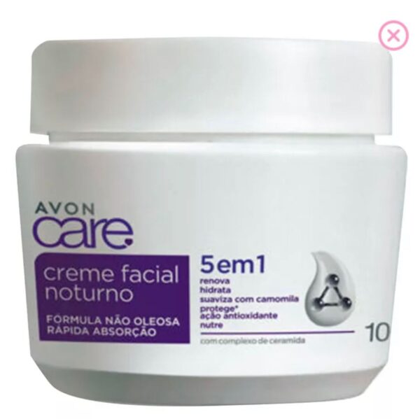 Avon Care Creme Facial Hidratante Noturno 5 em 1 100g- Avon
