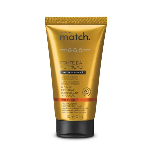 Match Fonte de Nutrição Leave-in Fios Grossos 150ml- OBoticario