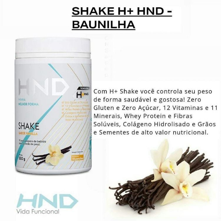 HND H-Control Shake Emagrecedor Baunilha 450g-Hinode