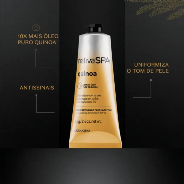 NativaSpa Quinoa Creme Antissinais para Mãos FPS15 75g- OBoticario