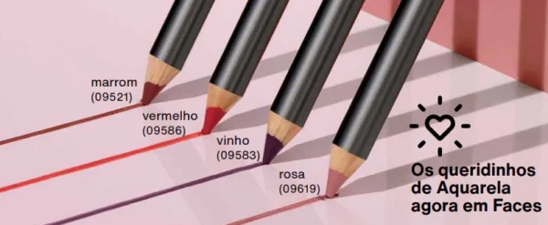 Faces Lápis para Lábios Color e Contour Vinho 1,4g- Natura - Imagem 2