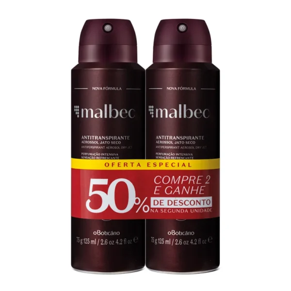 Malbec Promopack Antitranspirante Desodorante Aerossol 2X75g - oBoticário