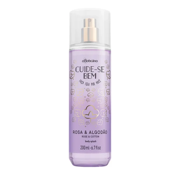 Cuide-se Bem Rosa e Algodão Body Splash Desodorante Colônia 200ml - oBoticário