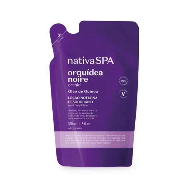 Nativa SPA Orquídea Noire Refil Loção Noturna Desodorante Hidratante Corporal 400ml - oBoticário